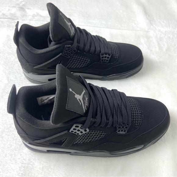 Men's All-black Classic Shoes Sneakers-Retro 4 Black Cat Edition 2020 - Picture 5 of 7